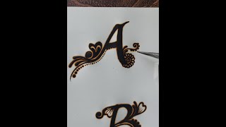 Alphabet A Henna Design | Easy Mehndi Letter A #Shorts