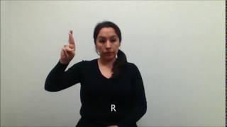 Handshape R Captioned