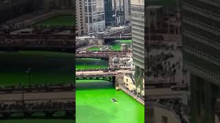 Chicago River Dyed Green In Annual St  Patrick's Day Celebration