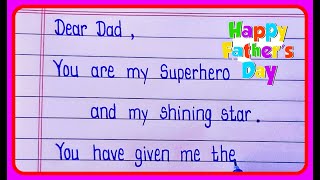 Father's day card writing | Happy Father's Day 2023 writing | Father's Day Message