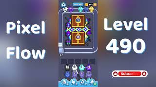 🎮 Pixel Flow Level 490 Walkthrough | Go Answer 🧩✨