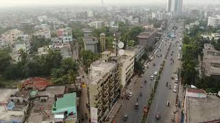 Khulna city aerial view video