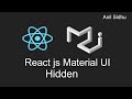 Reactjs material UI tutorial  #15 Hidden | Layout