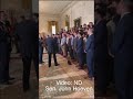 NDSU Bison Football Team At Whitehouse For Meeting With President Trump