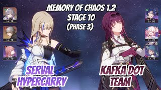 Serval Hypercarry & Kafka DoT Team Memory of Chaos Stage 10 (3 Stars) | Honkai Star Rail