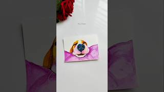 Let's Paint A Dog With Me 🐶💓 #shorts #viralshorts #ytshorts #minishorts #artshorts #dog