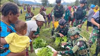 Satgaster 754 Kostrad Salurkan Makanan Bergizi Gratis untuk Masyarakat Papua