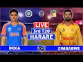 India vs Zimbabwe 3rd T20 Live Scores | IND vs ZIM 3rd T20 Live Scores & Commentary | India Batting