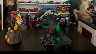 Transformers G1 Omega supreme versus g1 trypticon