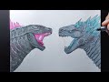 how to draw godzilla vs shimo from godzilla x kong new empire