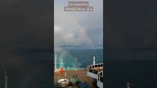 BEAUTIFUL RAINBOW at SEA #rainbow #viral #cruiseship #trendingshorts #shorts #ship #viralvideo