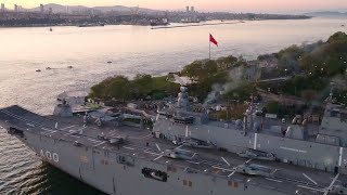 TCG #Anadolu L400 Amphibious Landing Ship ( Left the harbour for sea navigation)  #tcg #anadolu