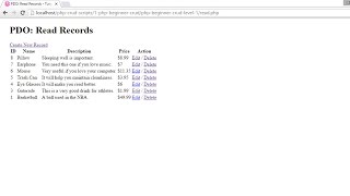 Output Preview - PHP CRUD Tutorial for Beginners - LEVEL 1
