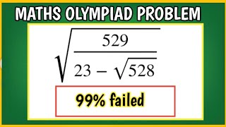 Nice Square Root Algebra Maths Olympiad Problem || 99% failed