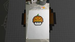 Pixel art ideas 🍄🎃 #pixelartideas #art #pixelart #fyp #halloween #mario #pumpkin #toad