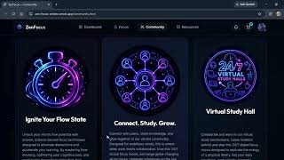 ZenFocus Elevate Your Study & Focus Habits | HackMars 3.0 NEON