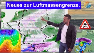 Nach dem Sturm kommt die Luftmassengrenze: Schneefälle bis in den Norden. Danach Hochdruck-Wetter.