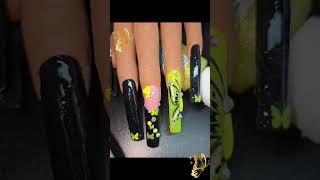 Mariposa Neon #nailart #manoalzada #nails #naildesign