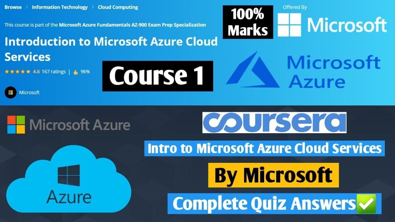 Introduction To Microsoft Azure Cloud Services | Coursera | AZ 900 Exam ...