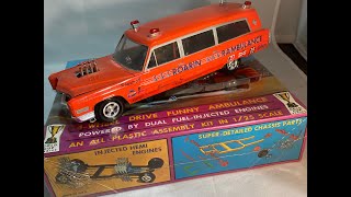 Jo-han Rambulance Model Car, built, showing original sealed kit box art!