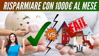 Come RISPARMIARE SOLDI e INVESTIRE con uno STIPENDIO da 1000€ al mese