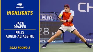 Jack Draper vs. Felix Auger-Aliassime Highlights | 2022 US Open Round 2