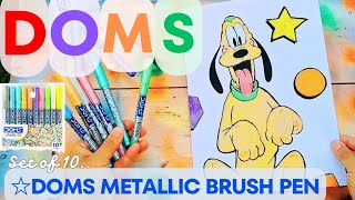 DOMS Metallic Brush Pen