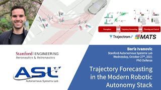 Trajectory Forecasting in the Modern Robotic Autonomy Stack (Boris Ivanovic, PhD Defense)