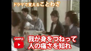 ことわざ実用編ドラマ「夢、その遠き果てに」鈴木健二氏による解説「我が身をつねって人の痛さを知れ」