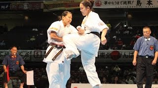 【新極真会】第46回全日本空手道選手権大会　女子3回戦5　久保田千尋　対　長谷川真美　SHINKYOKUSHINKAI KARATE