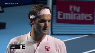 Roger Federer vs Gille Simon Basel 2018 R3 | Highlights Set 1,2 HD