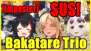 Imposter Mio Infiltrates Bakatare Trio As Fake Fubuki ft. Watame, Flare【Hololive | Eng Sub】