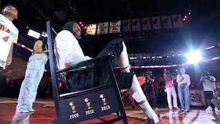 Bam Adebayo gifts Udonis Haslem a rocking chair for retirement 😂