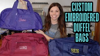 Embroidered Duffel Bags Tutorial | Ricoma TC1501 | Custom Embroiderd Duffel Bags