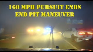 HIGH SPEED PURSUIT 160 MPH on Dodge Challenger - PIT / TVI Maneuver by Arkansas State Police #chase