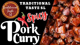 Work with pork 🔥 Spicy Black Pork Curry 🥵 | Relaxing cooking asmr @traditionaltasteslofficial