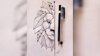 Geometric Art | Lion Design