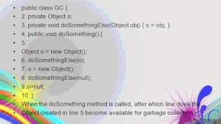 SCJP/OCJP tutorials on Garbage collection in java