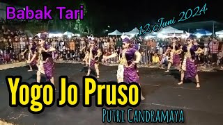 Yogo Jo Pruso || Babak Tari Putri Candramaya || Baran, Semugih, Rongkop GK. 11 Juni 2024.