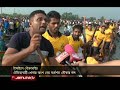 অর্ধশত নৌকার নৌকাবাইচ বিলের দুই পাড়ে হাজারো মানুষ tangail boat race