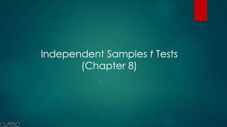 Statistical Methods: Week 8 Lecture 1