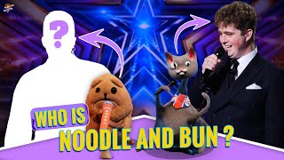 Who is the singer behind Noodle and Bun on America's Got Talent? How does Noodle and Bun work?