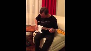 Jim Rhindress of JR Guitar Repair Kelowna demos a Buddy Guy Strat guitar