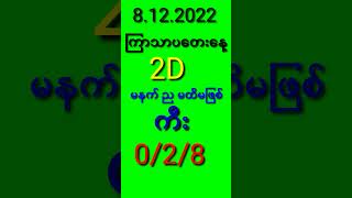 8.12.2022 ကြာသာပတေးနေ့ ညမနက်မထိမဖြစ်ကီး#shorts