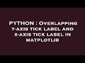 PYTHON : Overlapping y-axis tick label and x-axis tick label in matplotlib