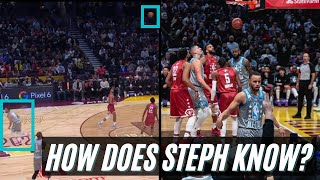 Explained: Steph Curry "no look" 3. How does he do it? | Jumpshot science