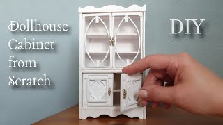 Dollhouse CABINET From Scratch ~DIY~ Miniature Furniture #DollhouseCabinet #MiniFurniture #MiniDIY
