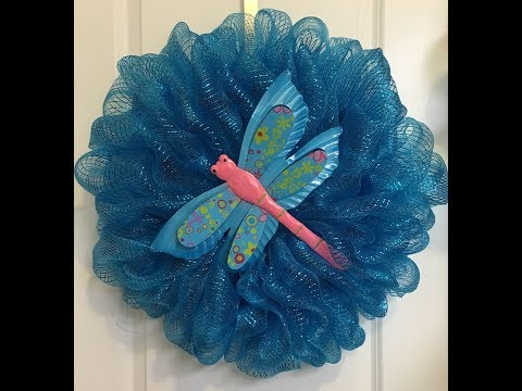 How to make a deco mesh Bubble wreath with a dragonfly How to make a deco mesh Bubble wreath with a dragonfly