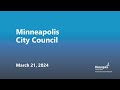 March 21, 2024  Minneapolis City Council