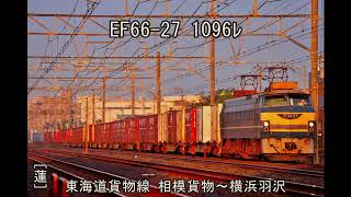 ﾊﾞﾘ晴れ!ﾊﾞﾘ順!ｴﾛ光! EF66-27 1096ﾚ 東海道貨物線 相模貨物～横浜羽沢。